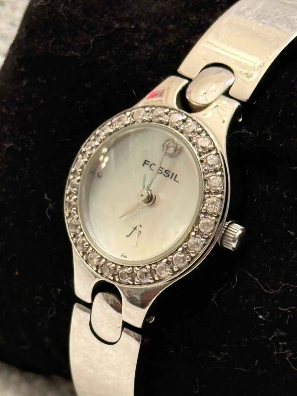 Fossil Silver Stainless Steel Metal Link Wrist Watch #9